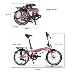 Bicicleta Plegable Dahon Mariner D8 Rosa | ¡Compra Ahora!