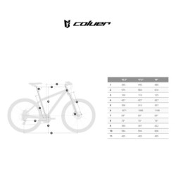 Bicicleta MTB Coluer Ascent 272: ¡Aventura en Negro y Rojo!