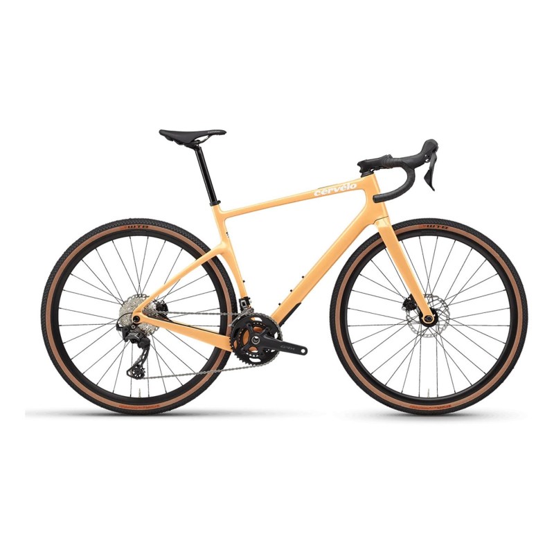 Bicicleta Gravel Cervélo Áspero GRX 610: ¡Aventura Naranja!
