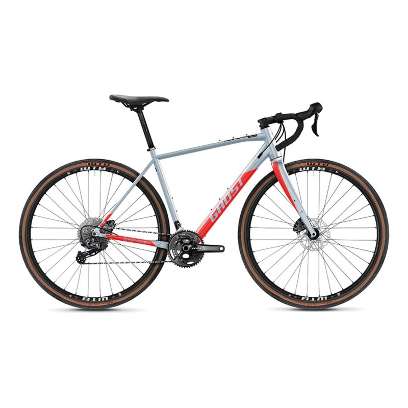 Bicicleta Gravel Ghost Road Rage: Aventura en Gris y Rojo