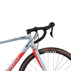 Bicicleta Gravel Ghost Road Rage: Aventura en Gris y Rojo