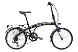 Discovery 2722 Bicicleta Plegable 20' Negro Mate, Adultos Unisex, 20